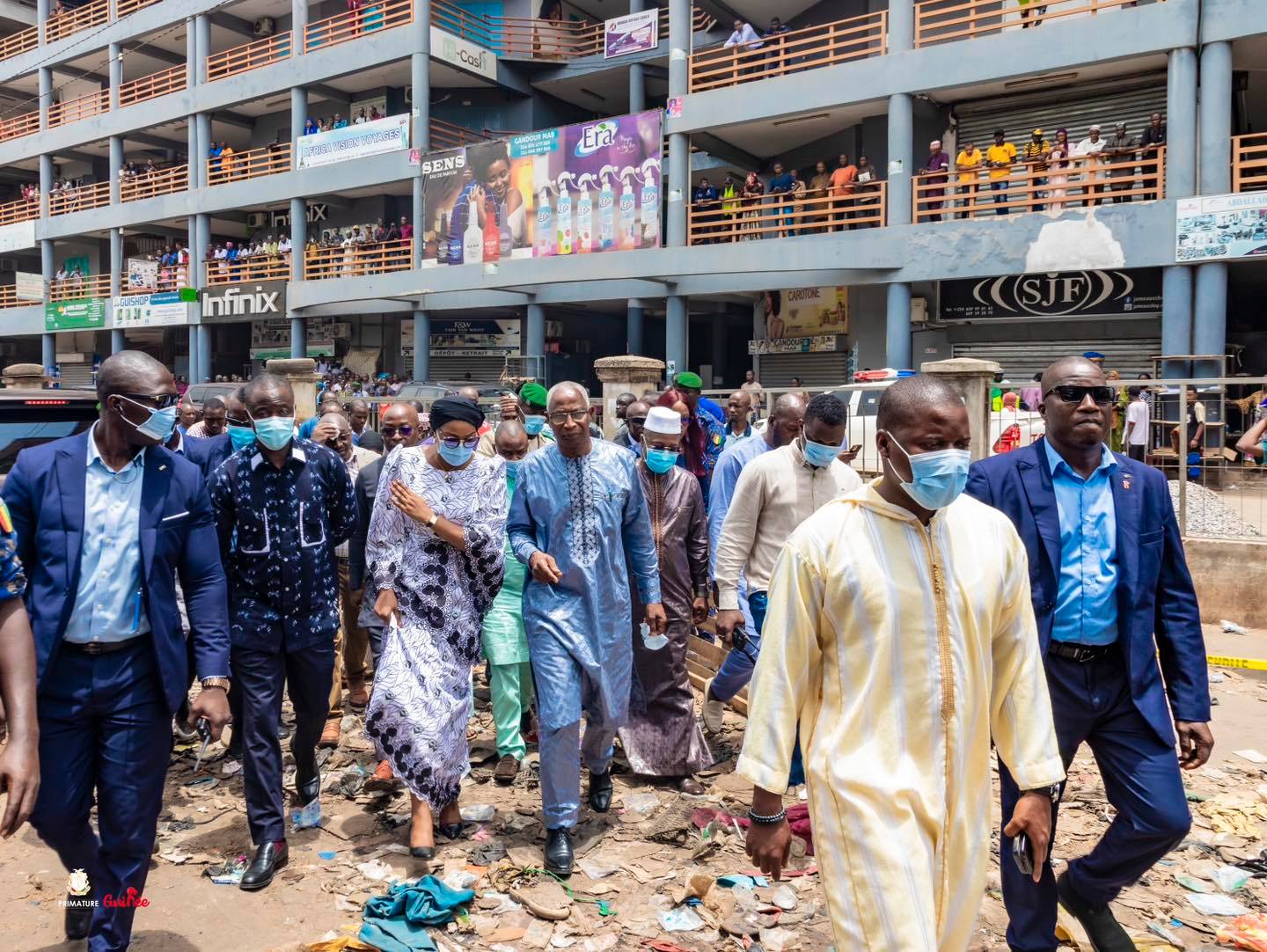 Incendie au marché Madina : Cinq (5) blessés dont un (1) cas grave (Gouvernement)