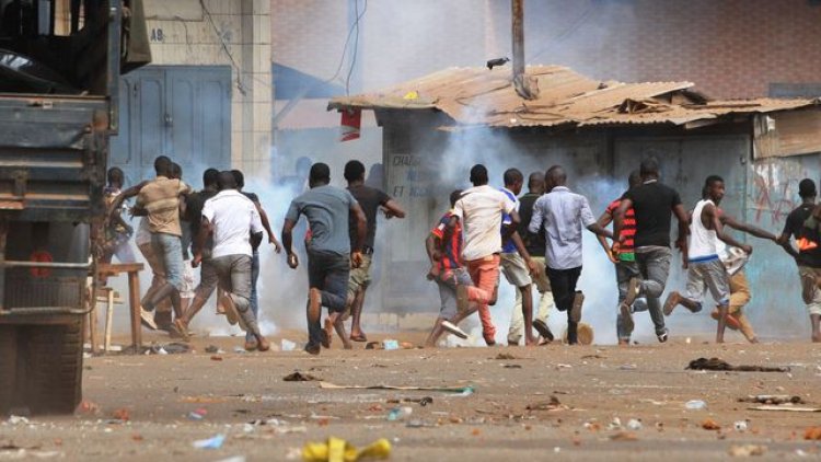 Sangaredi: Tirs à balles réelles sur les manifestants ( 2 blessés par balles )