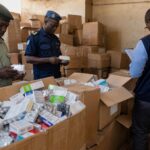 Médicaments saisis lors d’une opération de contrôle en Afrique centrale