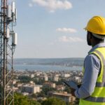 Tour de télécommunications utilisée pour le déploiement de réseaux mobiles en Afrique