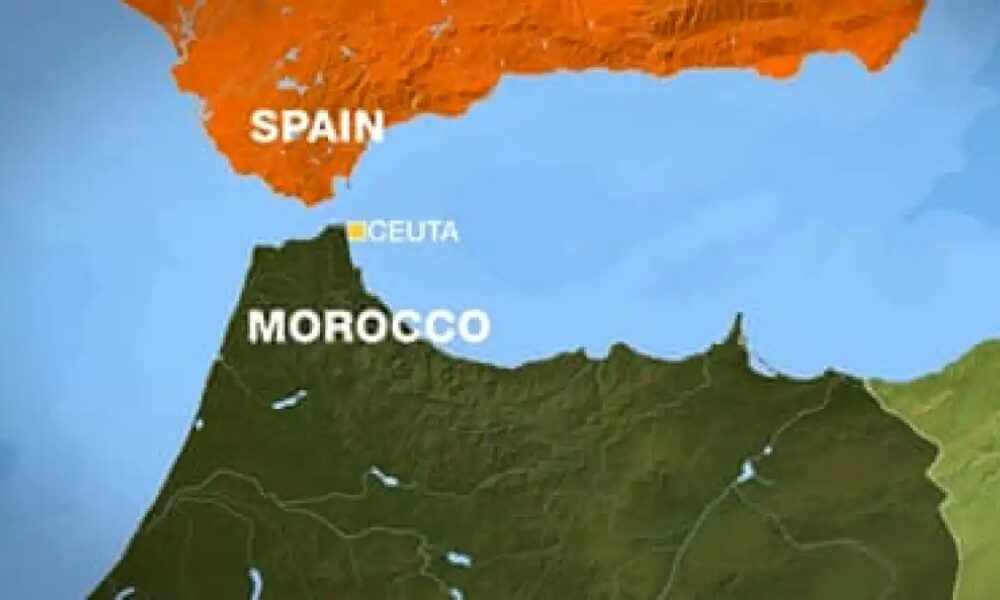 Vue de Ceuta, territoire administré par l’Espagne sur la côte nord-africaine