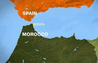 Vue de Ceuta, territoire administré par l’Espagne sur la côte nord-africaine