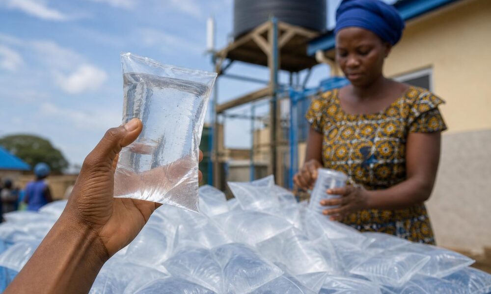 Bouteilles d’eau minérale destinées à la commercialisation en Guinée