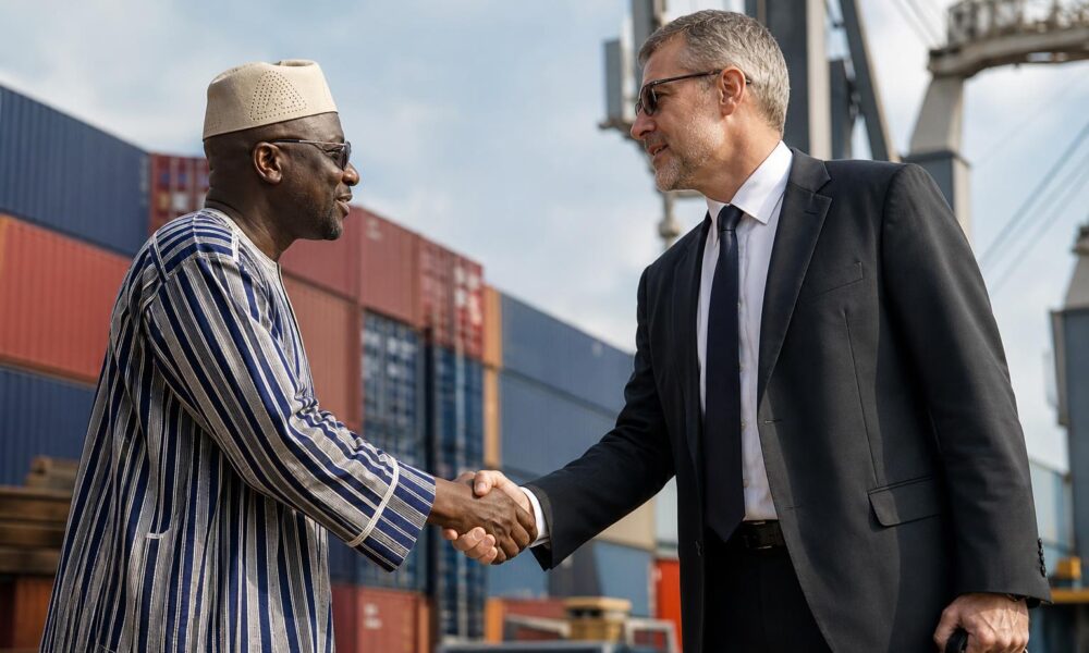 Illustration sur le partenariat commercial entre les États-Unis et la Guinée