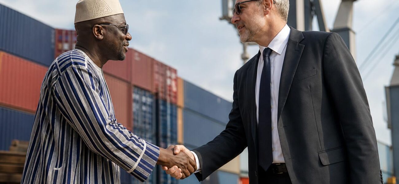 Illustration sur le partenariat commercial entre les États-Unis et la Guinée