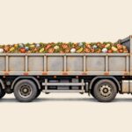 Illustration sur la faim mondiale et le gaspillage alimentaire