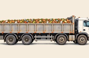 Illustration sur la faim mondiale et le gaspillage alimentaire