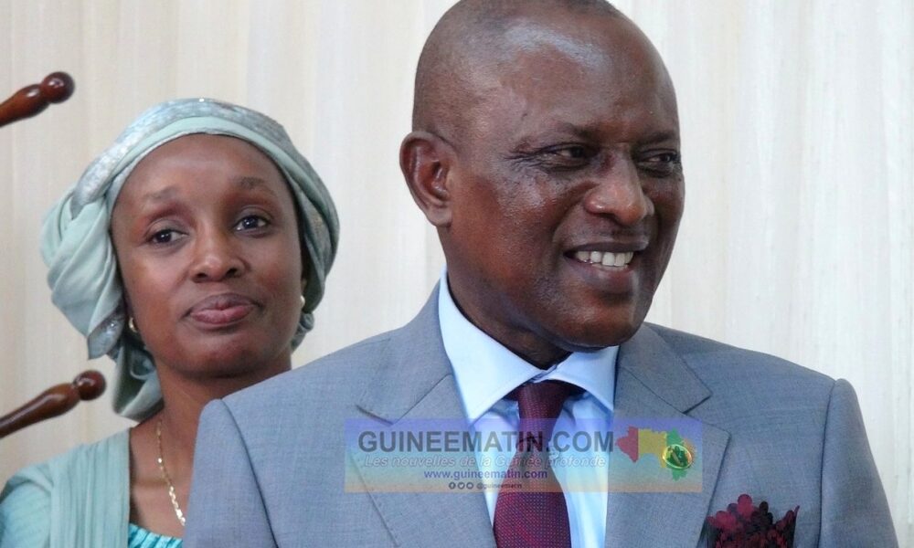 Fana Soumah lors de son installation comme ministre de la Communication, de l’Économie numérique et de l’Innovation