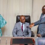 Fana Soumah lors de sa prise de fonctions à la tête du département chargé de la Communication, de l’Économie numérique et de l’Innovation