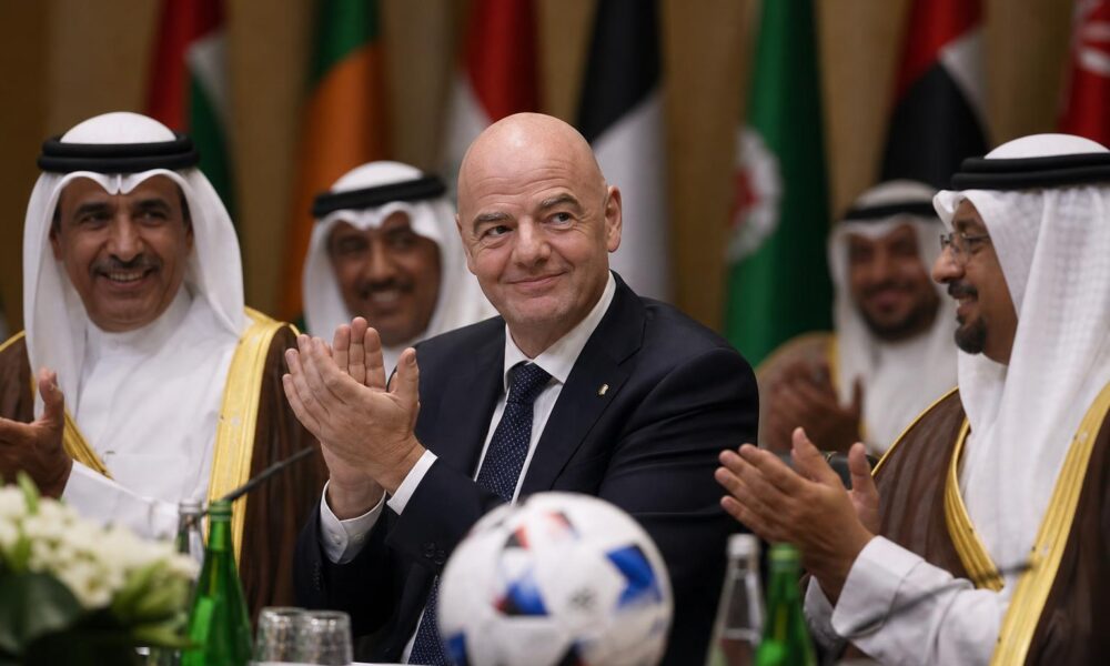 Gianni Infantino, candidat à sa réélection à la présidence de la FIFA