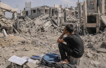 Établissement scolaire endommagé dans la bande de Gaza