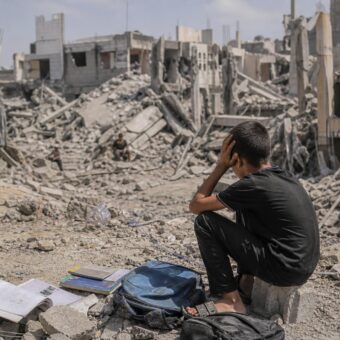 Établissement scolaire endommagé dans la bande de Gaza
