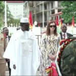 Mamadi Doumbouya lors des cérémonies du 68ᵉ anniversaire de l’indépendance à Conakry