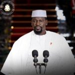 Le président Mamadi Doumbouya lors de l'annonce de nominations de magistrats en Guinée
