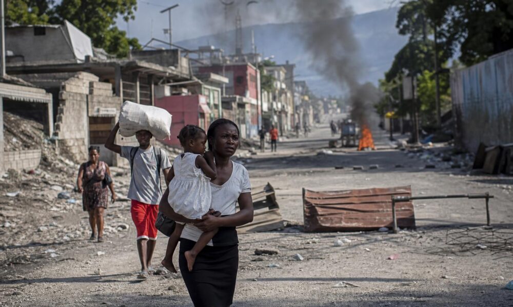 Scène liée à la crise sécuritaire et aux violences des gangs en Haïti