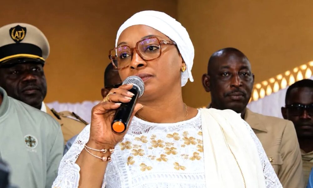 Camara Djénabou Touré lors de son passage à Kankan