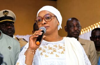 Camara Djénabou Touré lors de son passage à Kankan