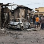 Dégâts causés par une explosion dans un garage à Kankan
