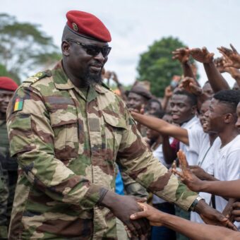 Mamadi Doumbouya lors de son message à la nation consacré à la jeunesse guinéenne