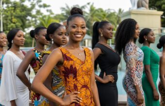 Responsables du COMIGUI et représentantes guinéennes lors du lancement de Miss Guinée 2026-2027 à Conakry