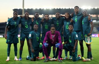 Les joueuses du Nigeria lors de leur victoire contre la RDP Corée à la Coupe du monde féminine des moins de 17 ans