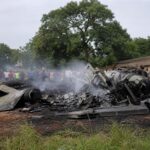 Zone marécageuse près d’Igbokoda, dans l’État d’Ondo, où un avion de l’armée de l’air nigériane s’est écrasé