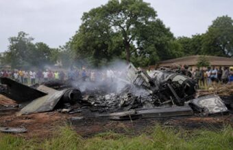 Zone marécageuse près d’Igbokoda, dans l’État d’Ondo, où un avion de l’armée de l’air nigériane s’est écrasé
