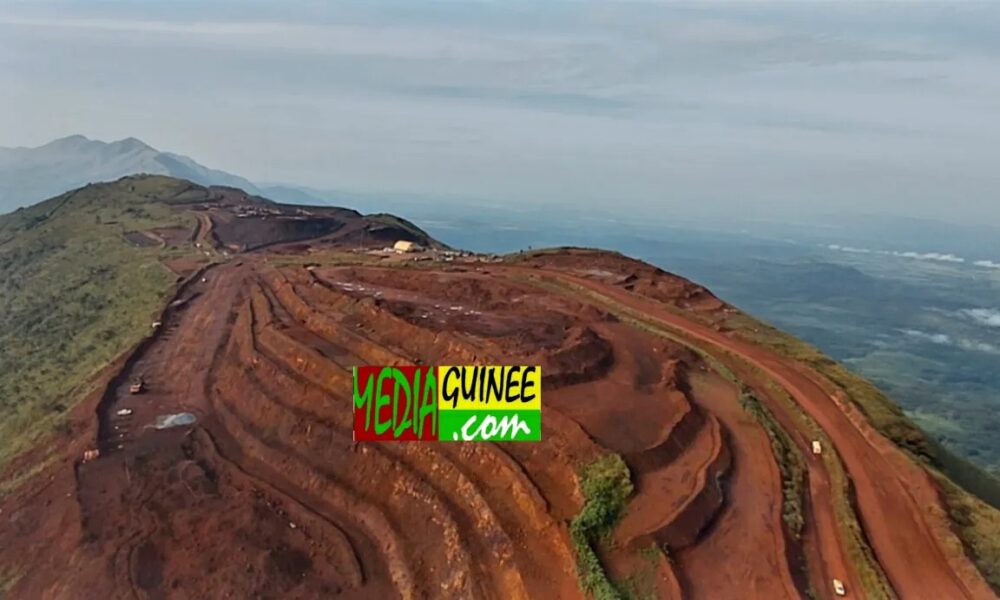 Installations de traitement et de chargement du minerai sur le site de Simandou