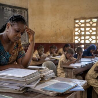 Enseignantes réunies dans un cadre scolaire