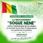 Le Mouvement SOGUÉ NÈNÈ commémore la fête de l’indépendance de la Guinée