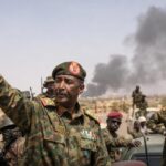 Abdel Fattah al-Burhan, chef de l’armée soudanaise, lors d’une prise de parole publique