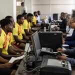 Le Syli National après sa victoire contre le Kenya au Stade du 28-Septembre de Conakry